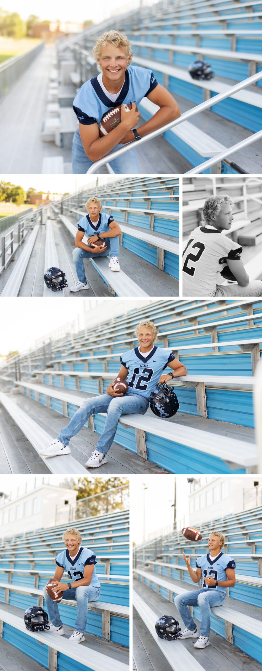 Becker Bulldogs Football Senior Eli Scheideman