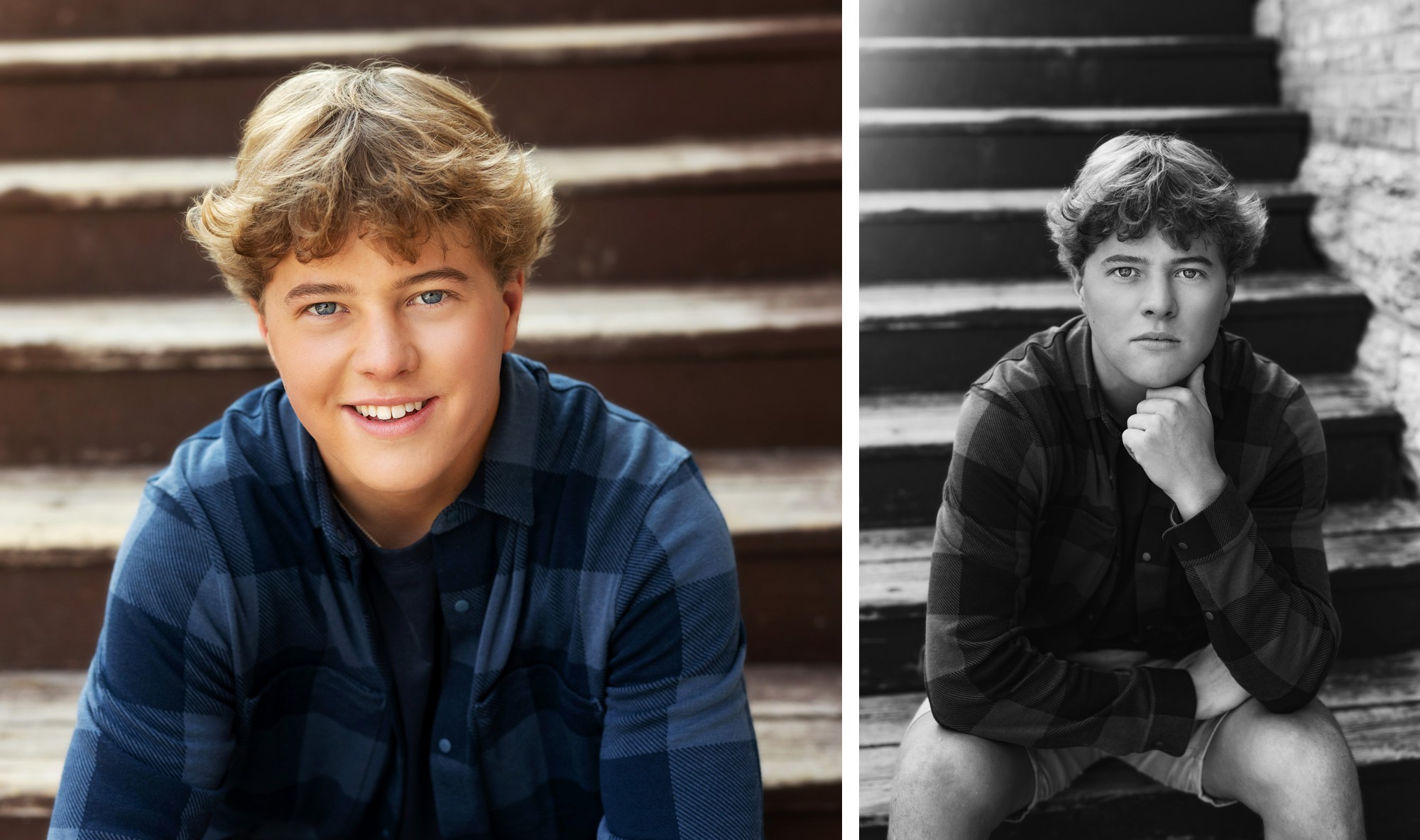 Minneapolis senior pictures with urban textures and natural posing