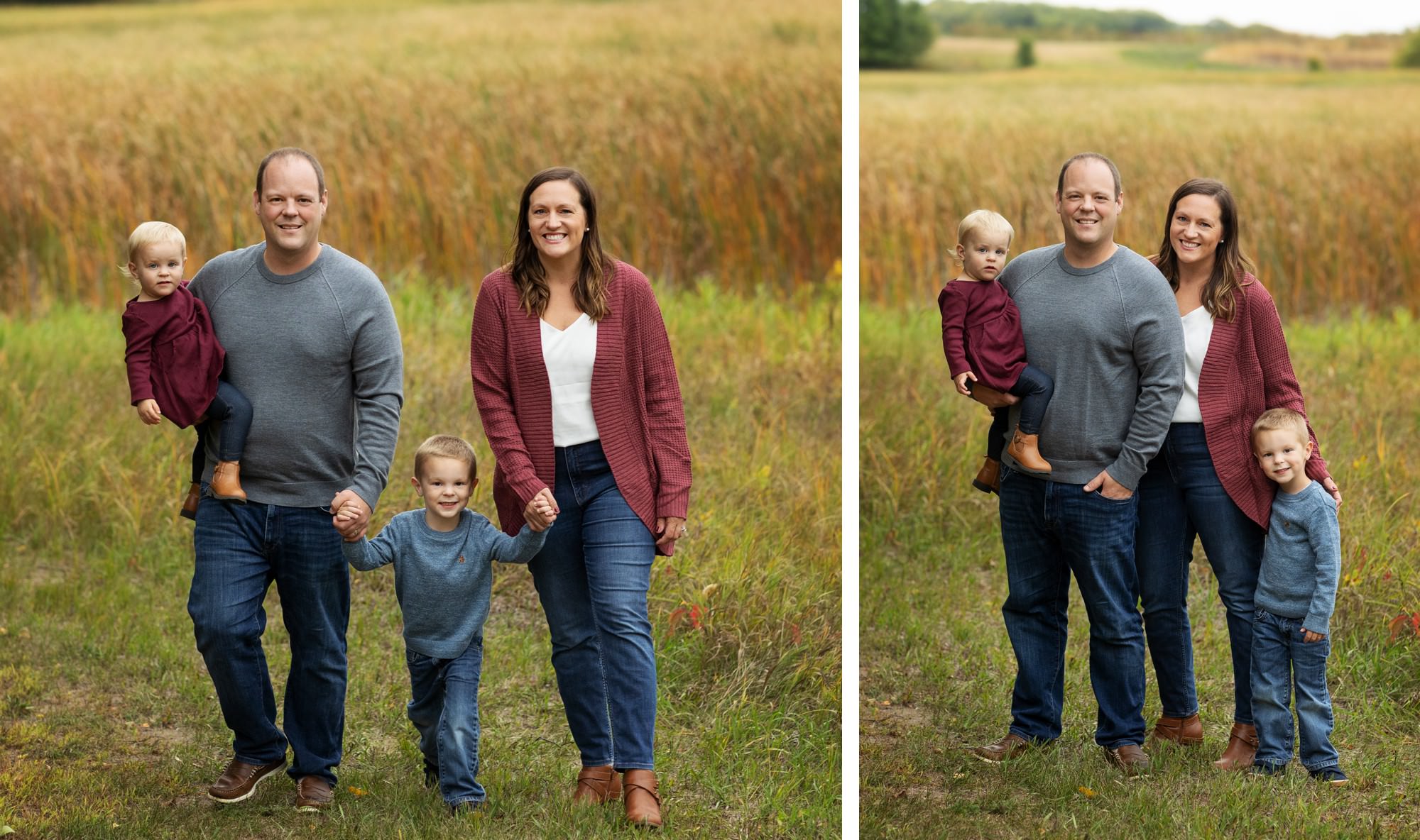 Young Family during MN extended family session