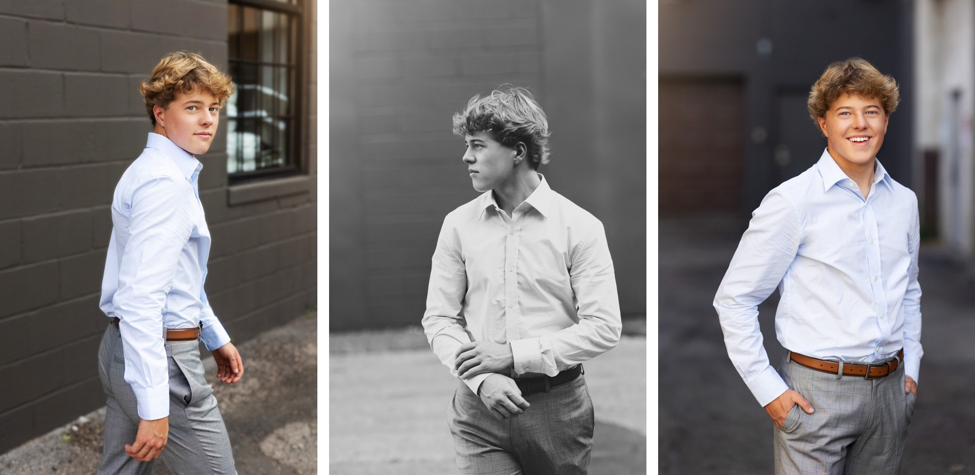 Fun senior pictures for guys in downtown Minneapolis