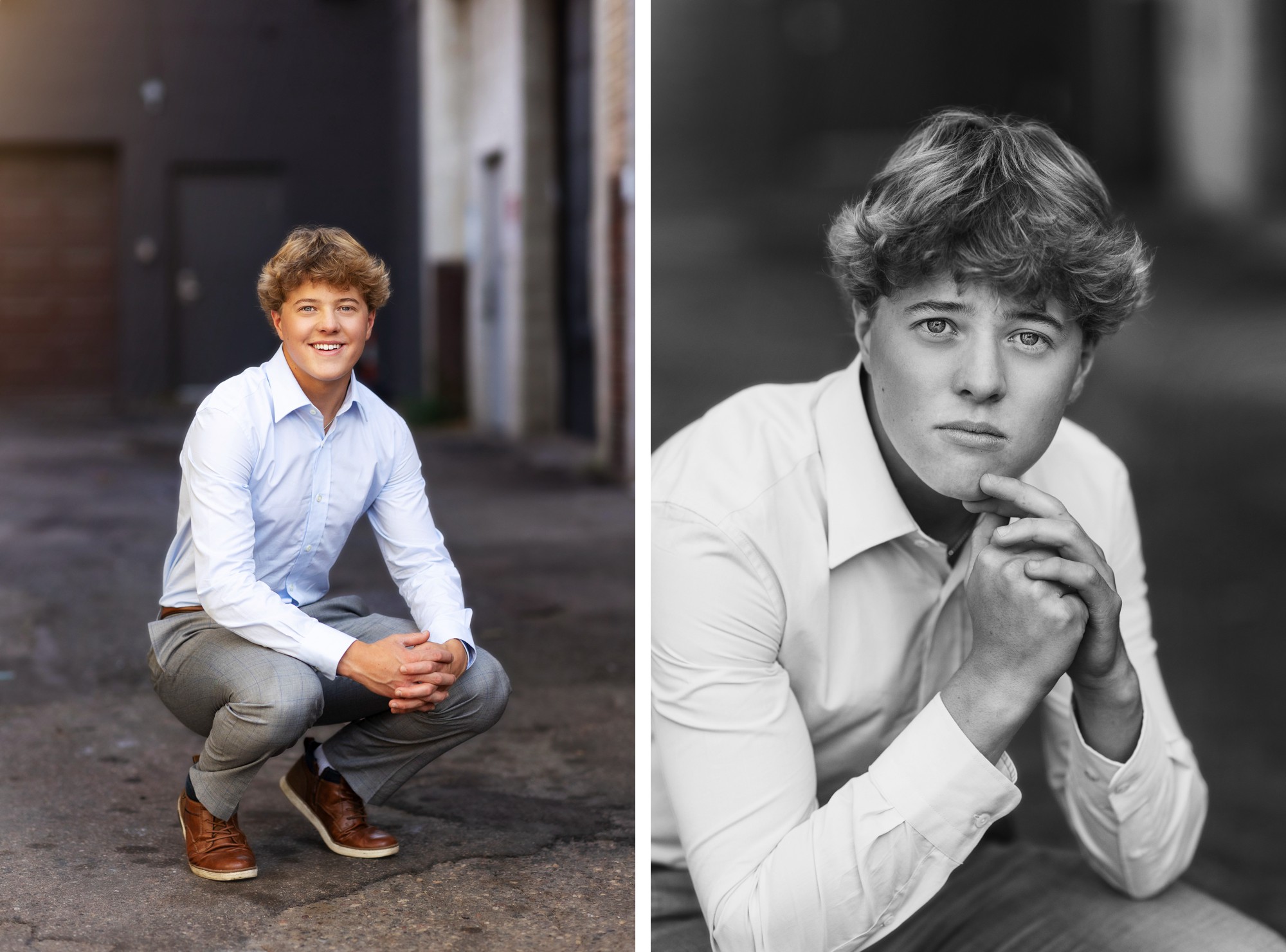 Natural urban senior portrait in Minneapolis for Becker High School senior