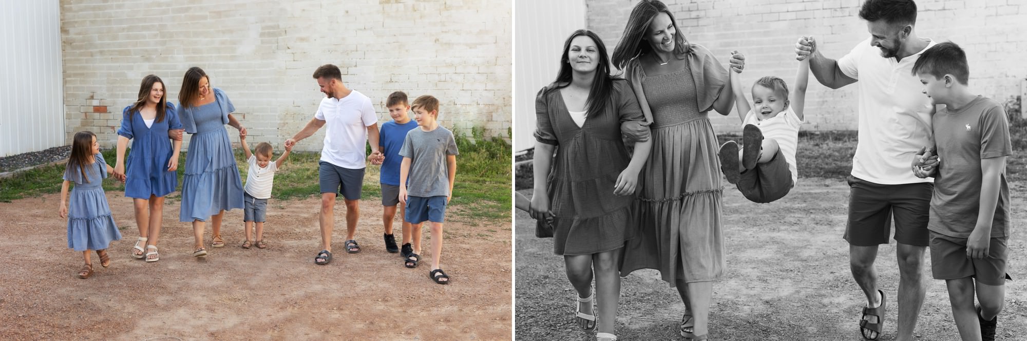 Buffalo MN family photographer capturing candid family moments outdoors