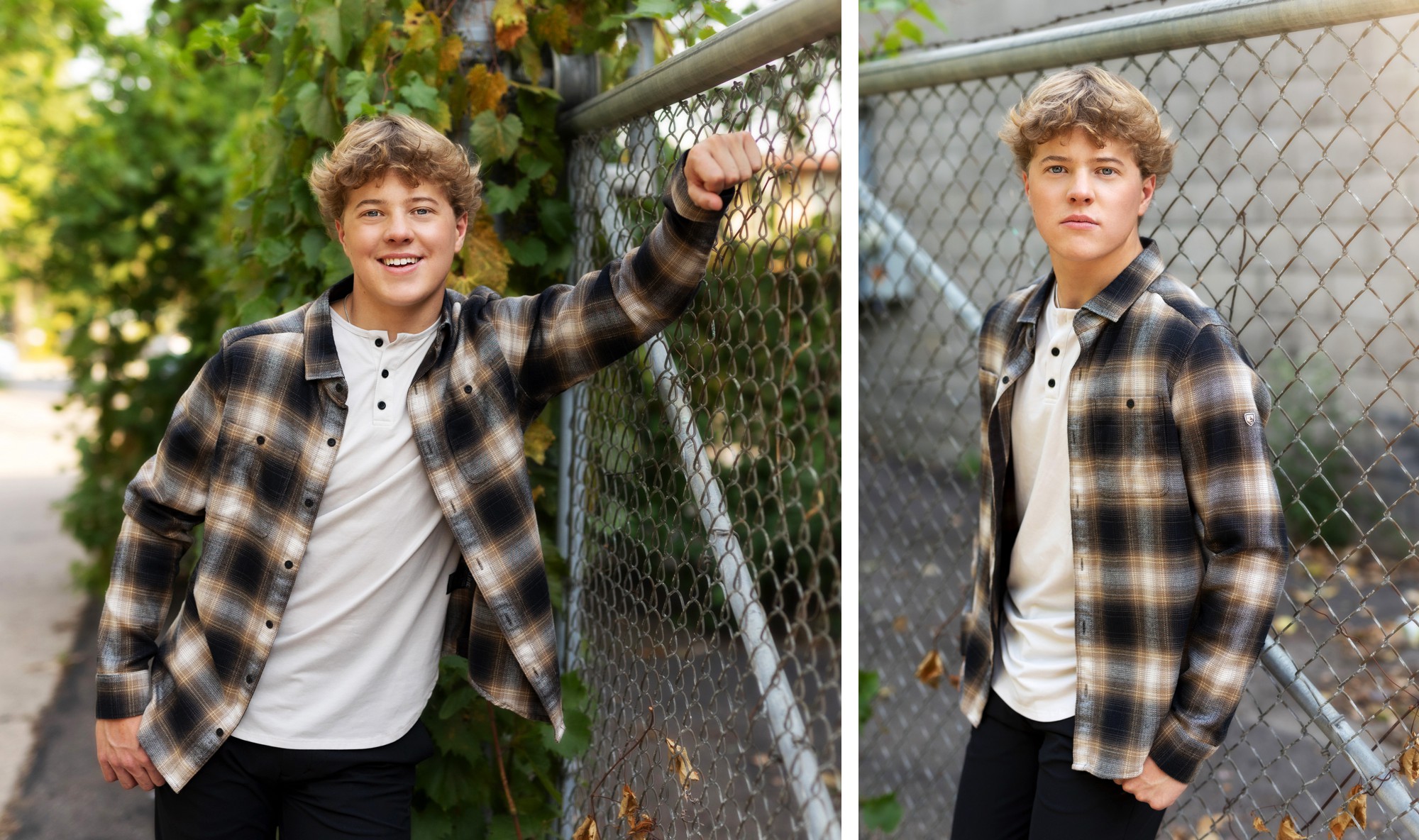 Minneapolis senior pictures with urban textures and natural posing