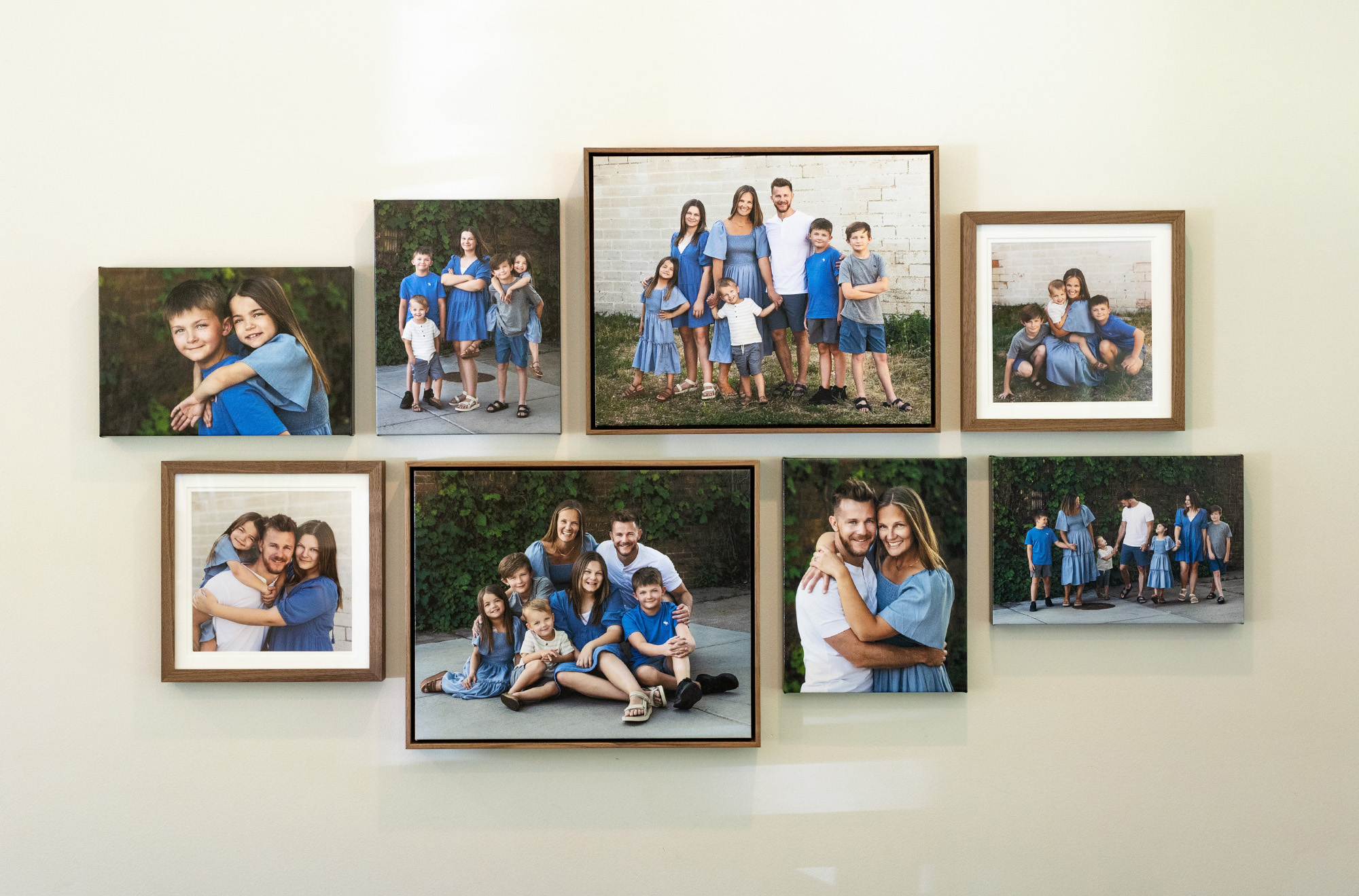 Custom Family Canvas Wall Art and Framed Print Collection by Adam Hommerding Photography