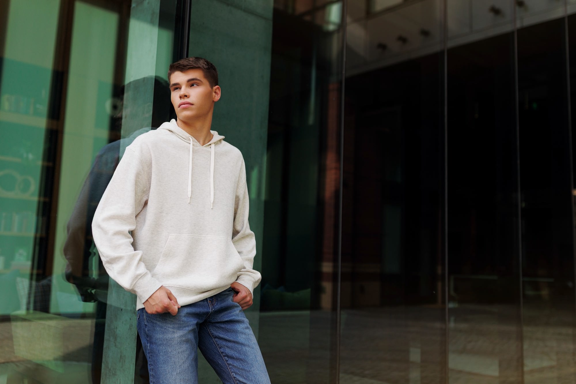 edgy urban senior guy portraits in downtown Minneapolis
