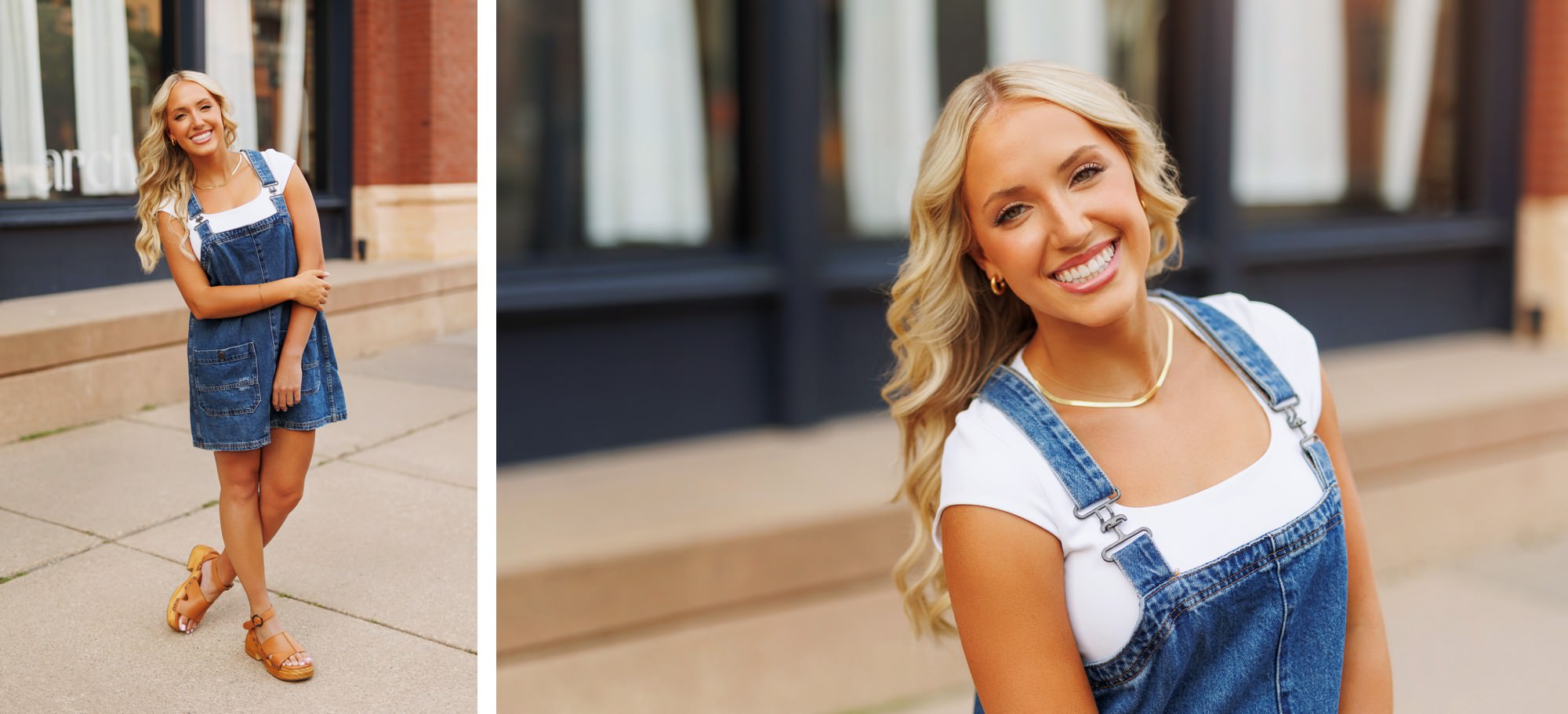 casual and fun senior picture taken in the summer in minneapolis