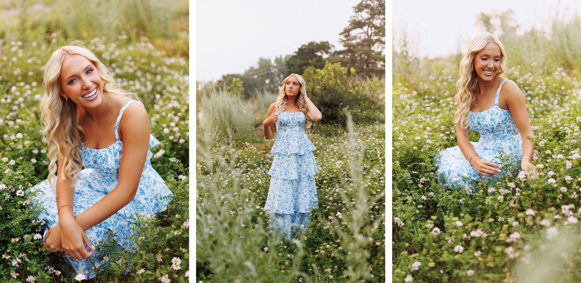 Summer senior pictures with soft evening light in Minneapolis