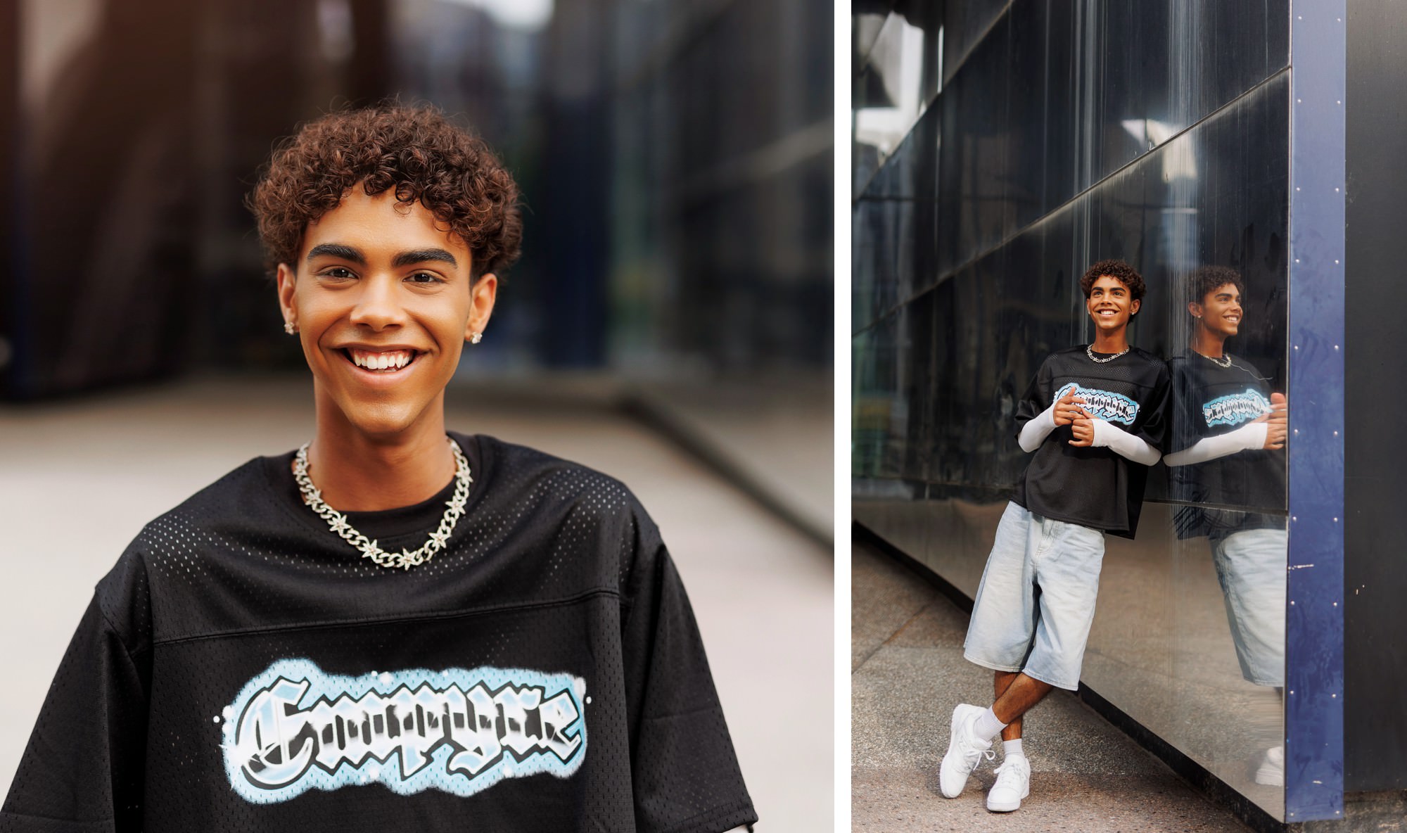 Creative Senior Picture of Minneapolis senior boy against unique background